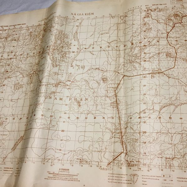 North Vietnamese Army Topographic Grid Map SECRET 1:50,000 XA GIA KIEM Long Khanh Phuoc Thanh