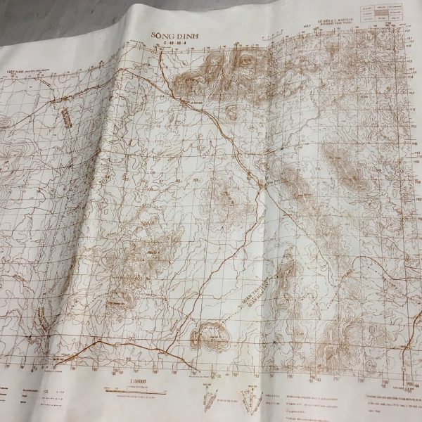 North Vietnamese Army Topographic Grid Map SECRET 1:50,000 SONG DINH Binh Tuy Long Khanh