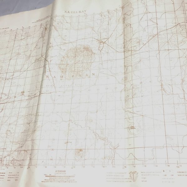 North Vietnamese Army Topographic Grid Map SECRET 1:50,000 XIA GIA RAY Long Khanh