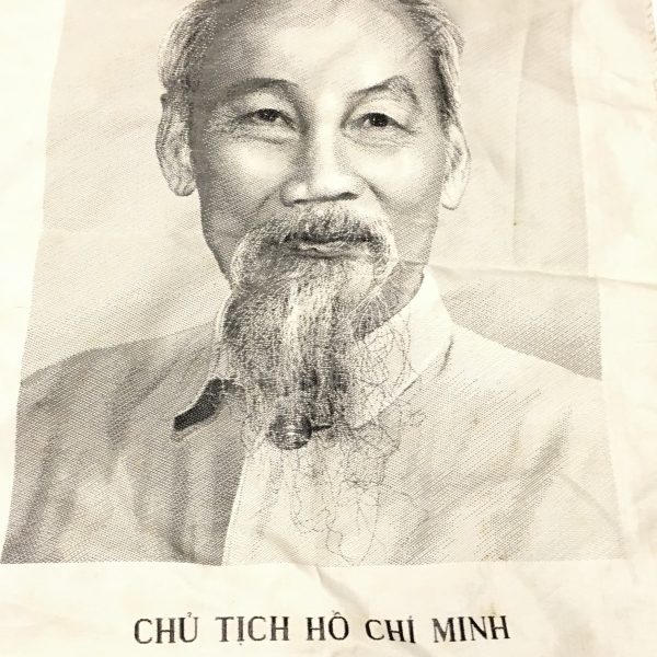 North Vietnamese Army Propaganda Tapestry Ho Chi Minh
