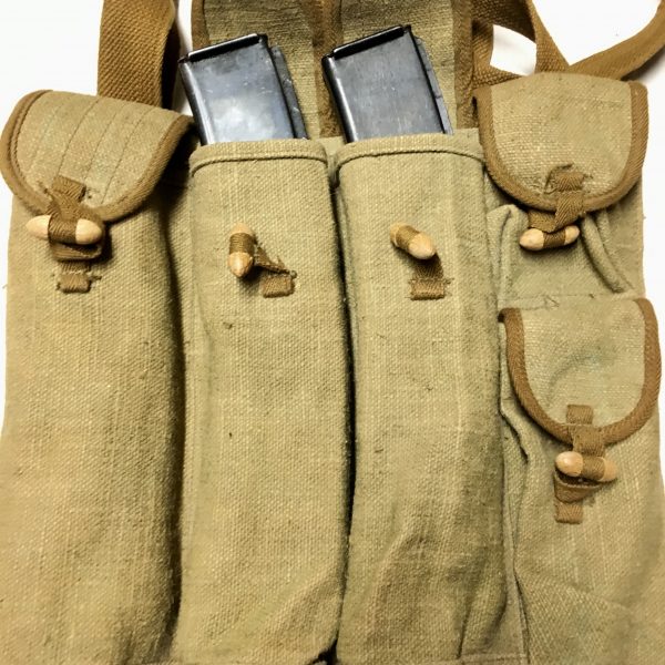 ChiCom North Vietnamese Army Viet Cong Type 43 PPsH-43 Submachinegun Sterile Magazine Pouch with Magazines