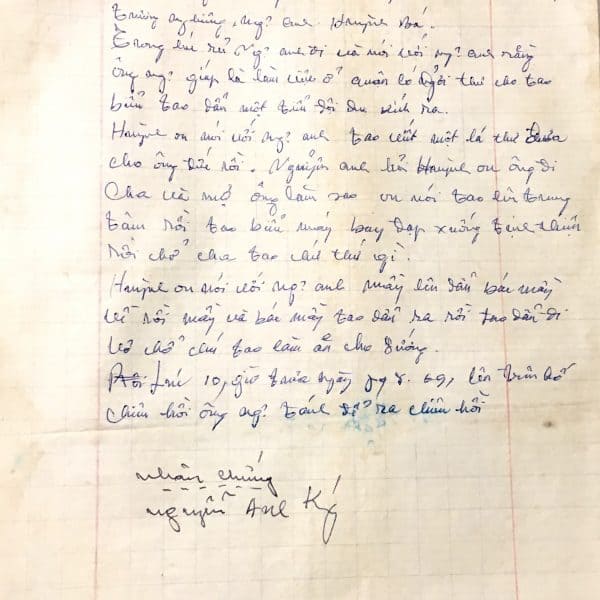 Viet Cong Commanders Handwritten Situation Report 1969
