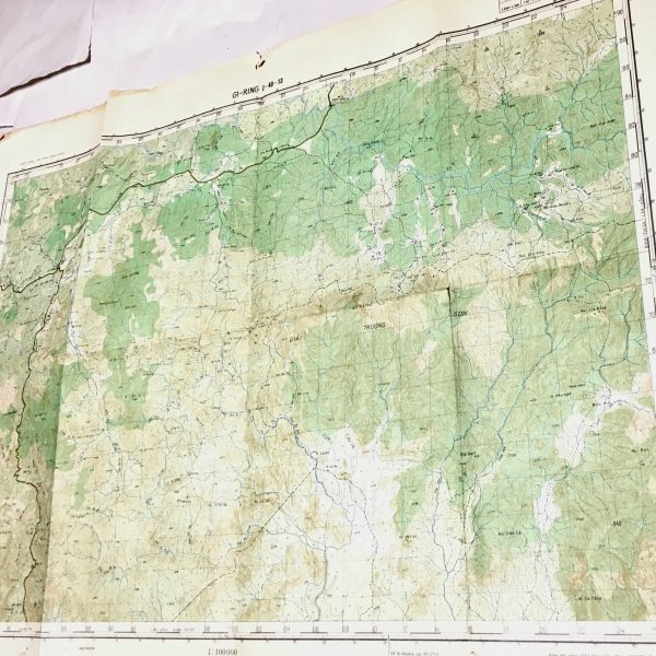 North Vietnamese Army Topographic Grid Map SECRET 1:100,000 GI RING Lam Dong Province 1967
