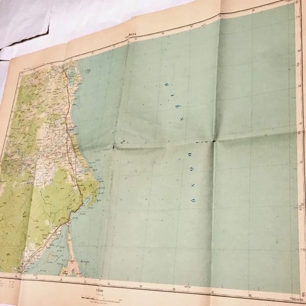 North Vietnamese Army Topographic Grid Map SECRET 1:100,000 TUY HOA 4th Division