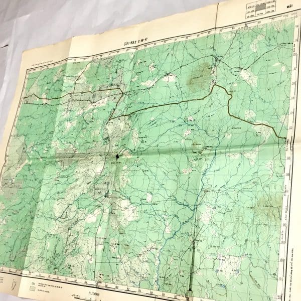 North Vietnamese Army Topographic Grid Map SECRET 1:100,000 GIA RAY East of Saigon