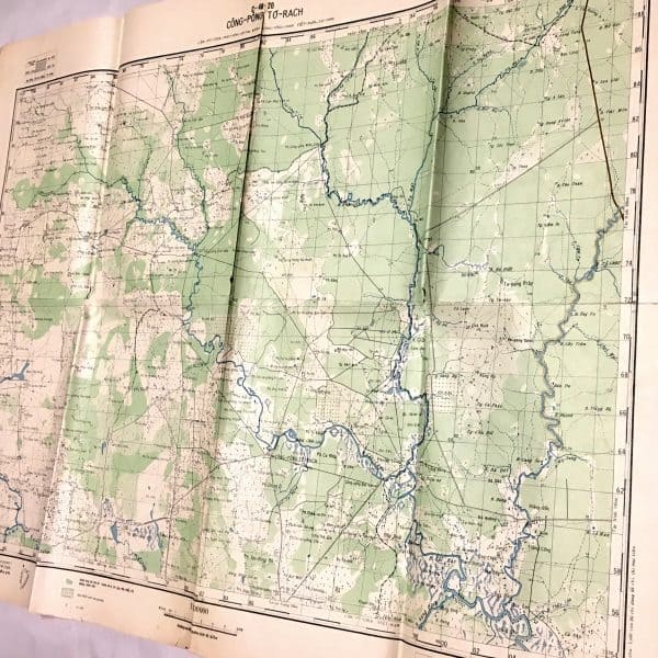 North Vietnamese Army Topographic Grid Map SECRET 1:100,000 SO VAI RIENG Cambodia and West of Tay Ninh