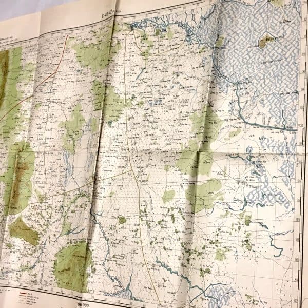 North Vietnamese Army Topographic Grid Map SECRET 1:100,000 TA KEO Cambodia Tay Ninh Province