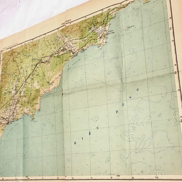 North Vietnamese Army Topographic Grid Map SECRET 1:200,000 PHAN THIET Lam Dong Province