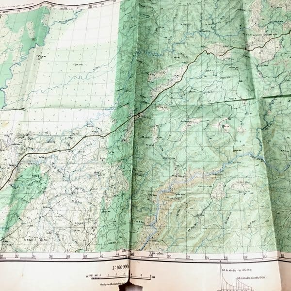 North Vietnamese Army Topographic Grid Map SECRET 1:100,000 BU DANG SROI Binh Hoa Province near Loc Ninh 1967
