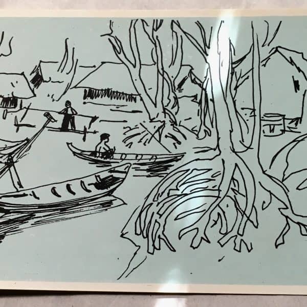 North Vietnamese Viet Cong Propaganda Post Card 1969 - Viet Cong Water Camp