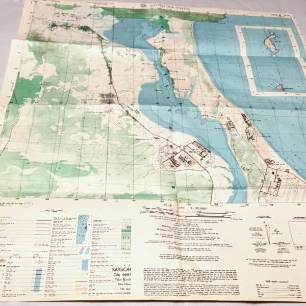 ARVN Map 1:25,000 DONG BA THIN 1971