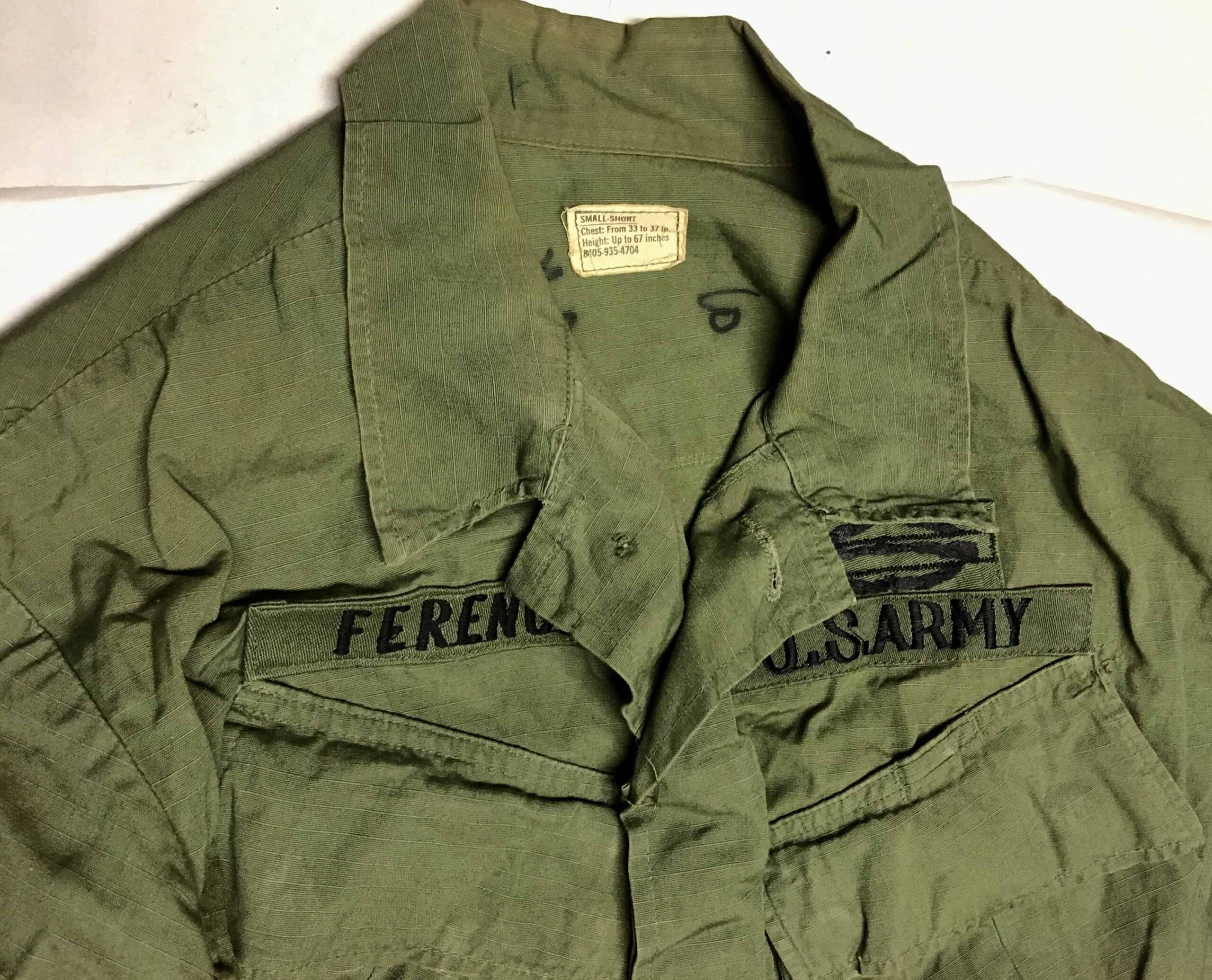 Identified US Army Vietnam War 1st Cavalry Jungle Jacket with CIB 