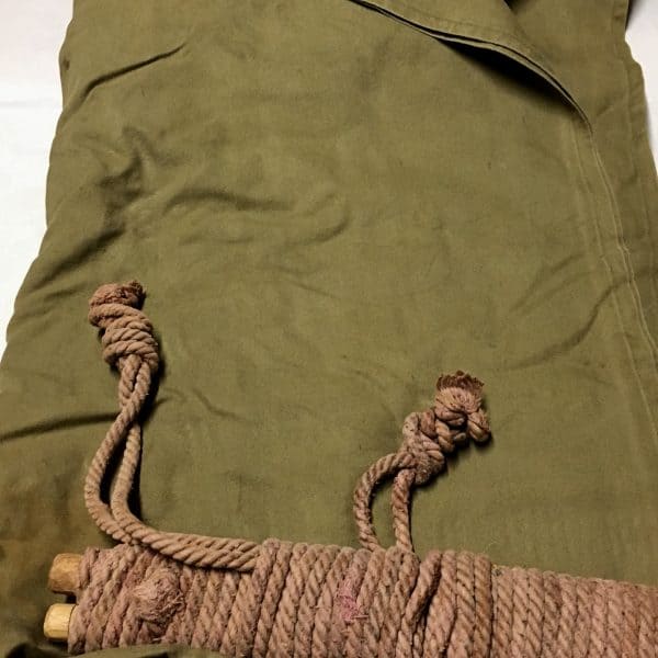 North Vietnamese Army Shelter Half with Rope and Pegs