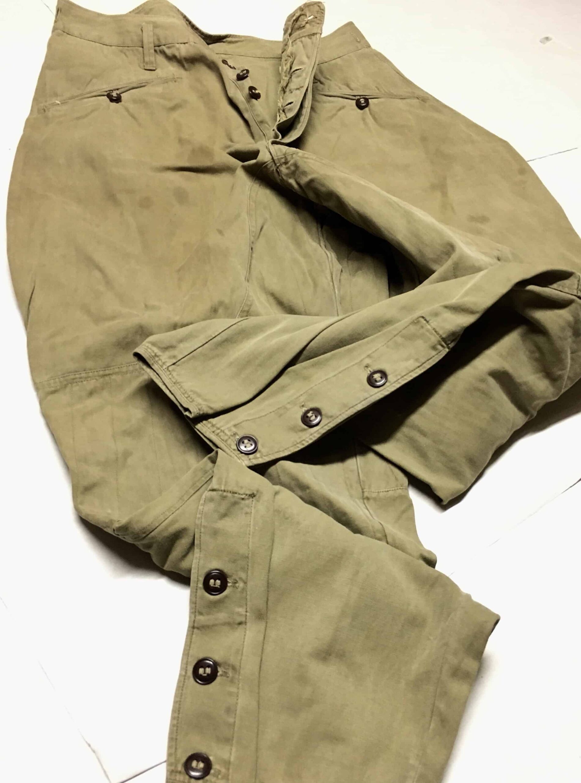 Chinese Korean War Summer Pants Khaki Green - Image 2