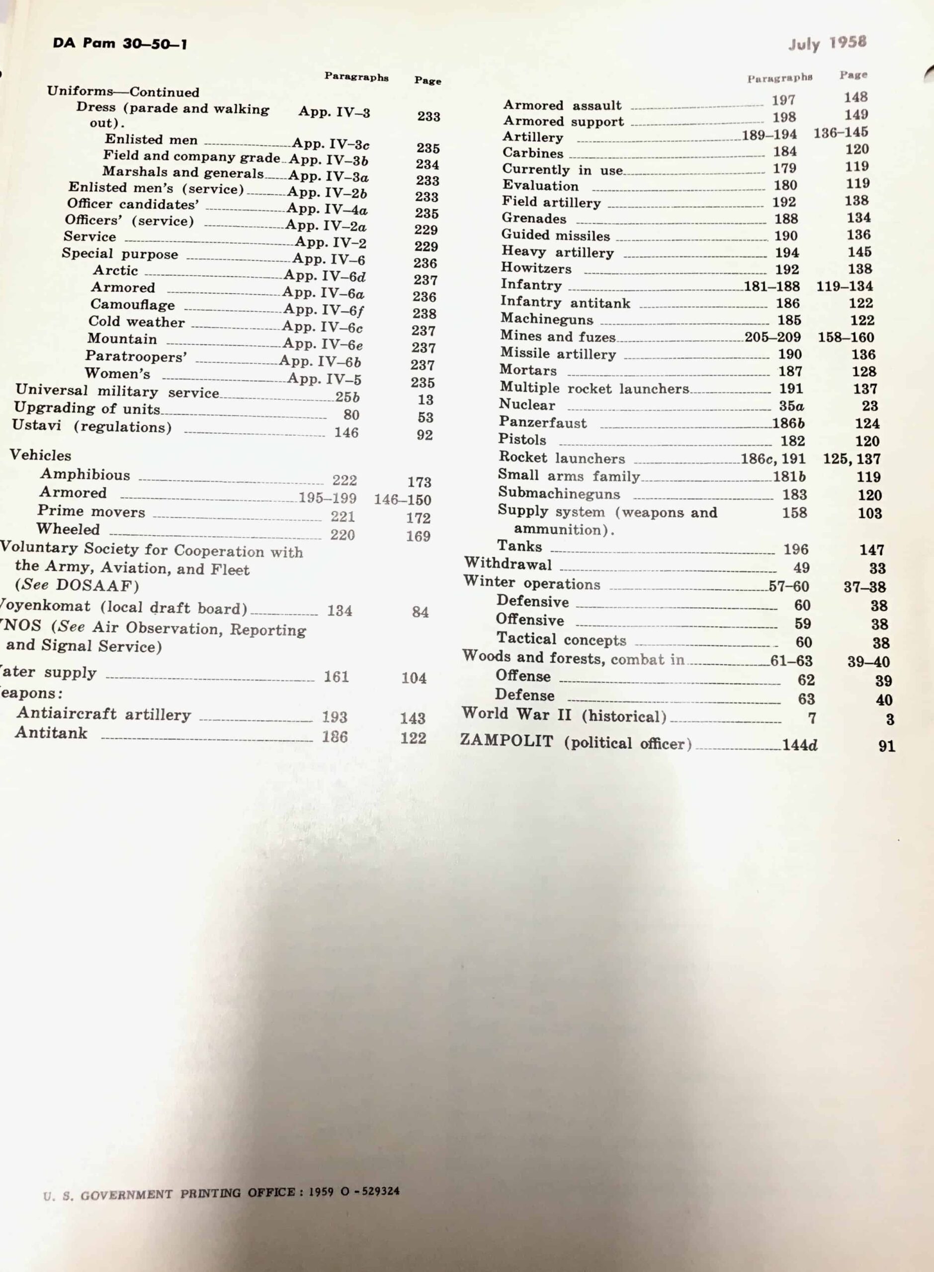 US Intelligence Manual on the Soviet Army 1958 - Enemy Militaria