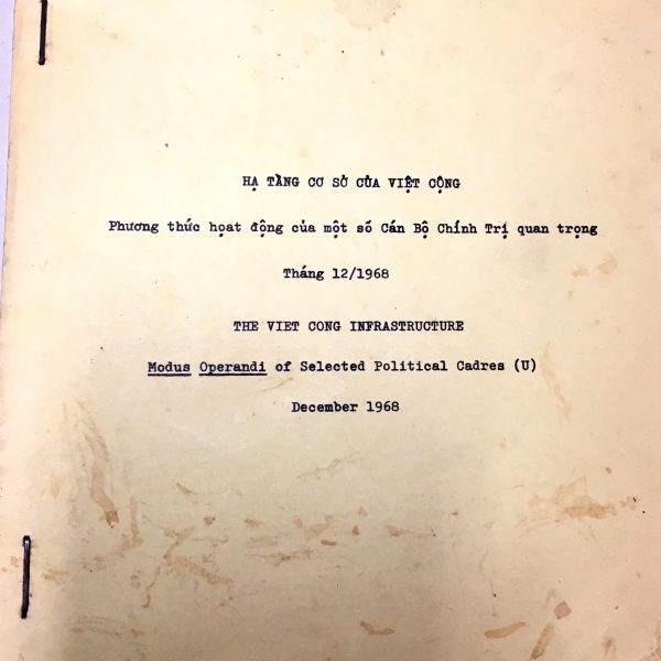 US Intelligence Manual on Viet Cong Political Cadre 1968