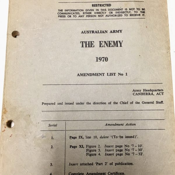 Australian Intelligence Manual - Asian Communist Armies and Guerrilla Forces 1970