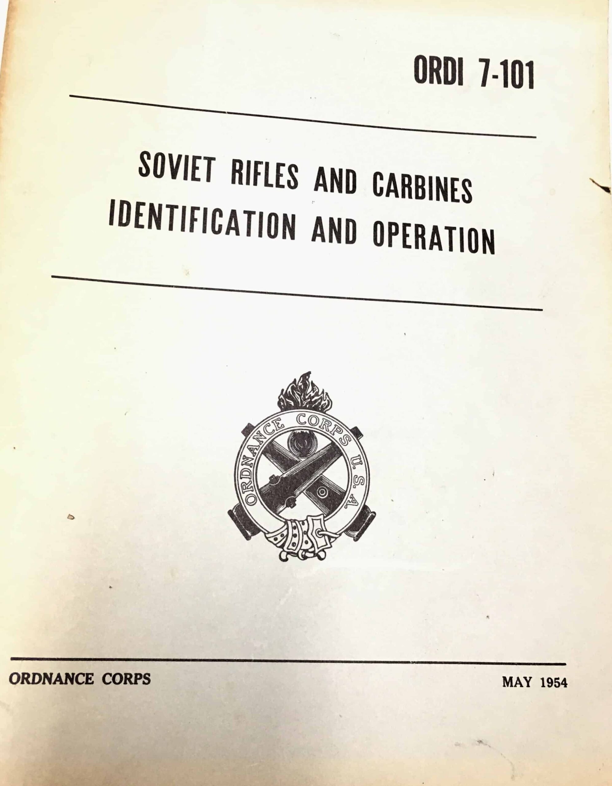 US Manual on Soviet Rifles and Carbines 1954 - Enemy Militaria