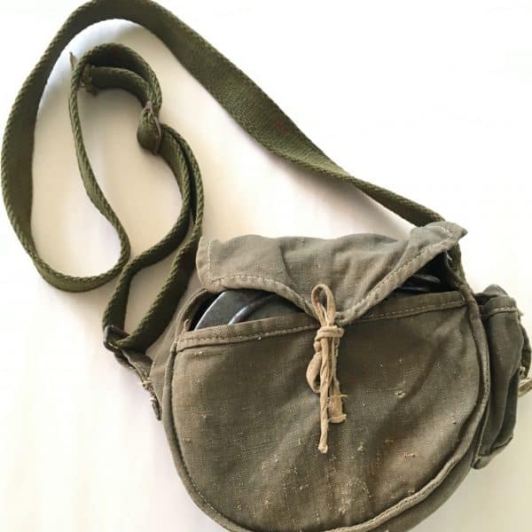 North Vietnamese Army Made RPD Drum Pouch with Drum