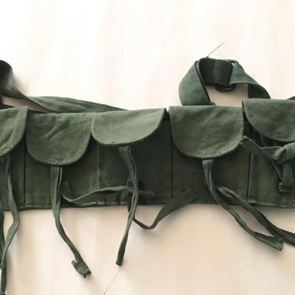North Vietnamese Army Made K-44 Ammunition Pouch Green with Tie Ties