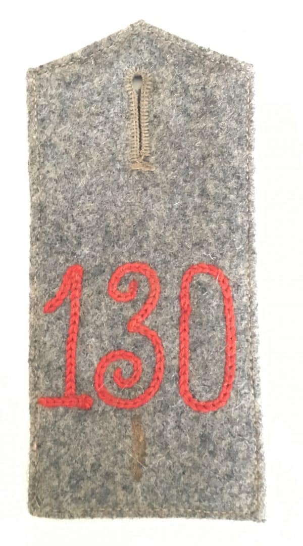 WW1 German Regimental Shoulder Board - 130th Regiment
