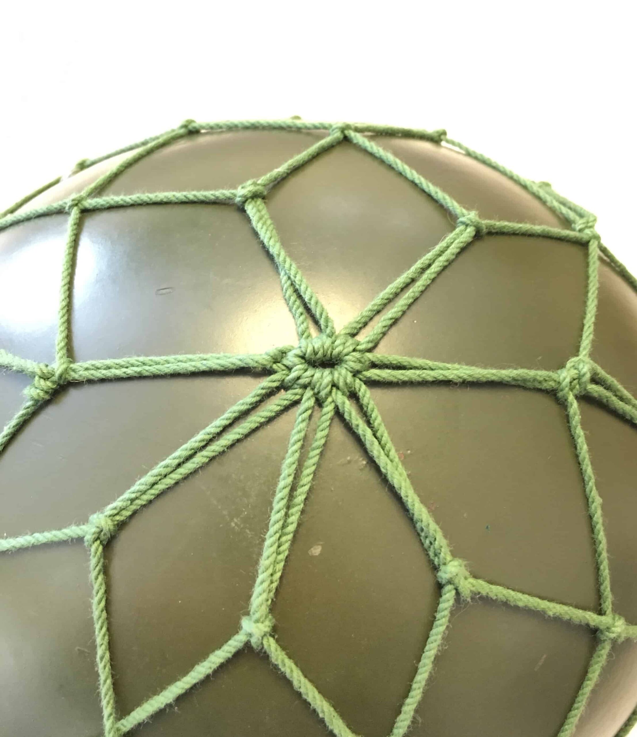 North Vietnamese Army Steel Helmet with Lime Green Net 1962 - Image 3
