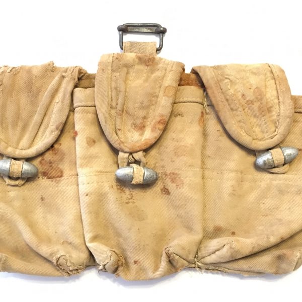 North Vietnamese Army Made SKS Pouch with Aluminum Toggle Buttons