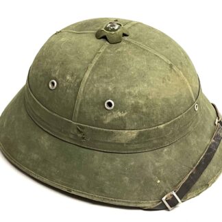 North Vietnamese Army 3rd Generation Cardboard Sun Helmet - Named & 1969 Infiltration Date