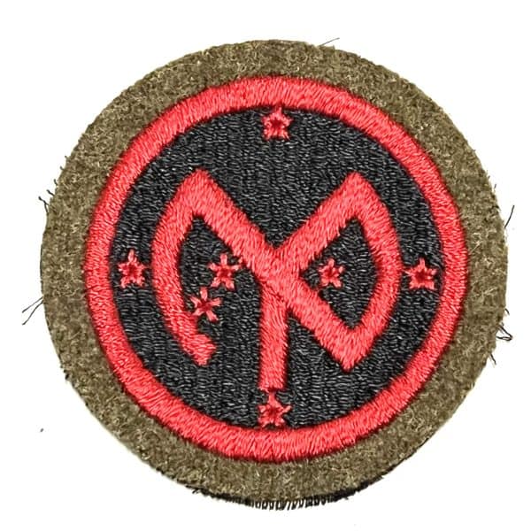 US WW2 27th Infantry Division Patch on Wool