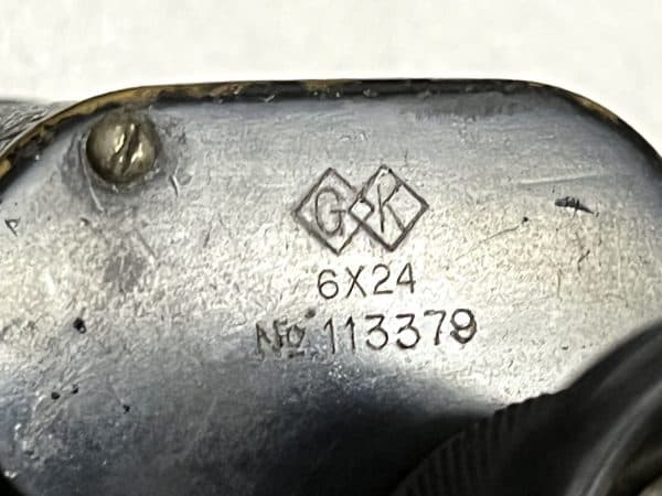 Japanese WW2 Army NCO 6x24 Binoculars with Case - Image 3