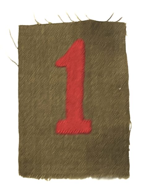 US WW1 1st Infantry Division Patch Wool "Big Red One" on Wool