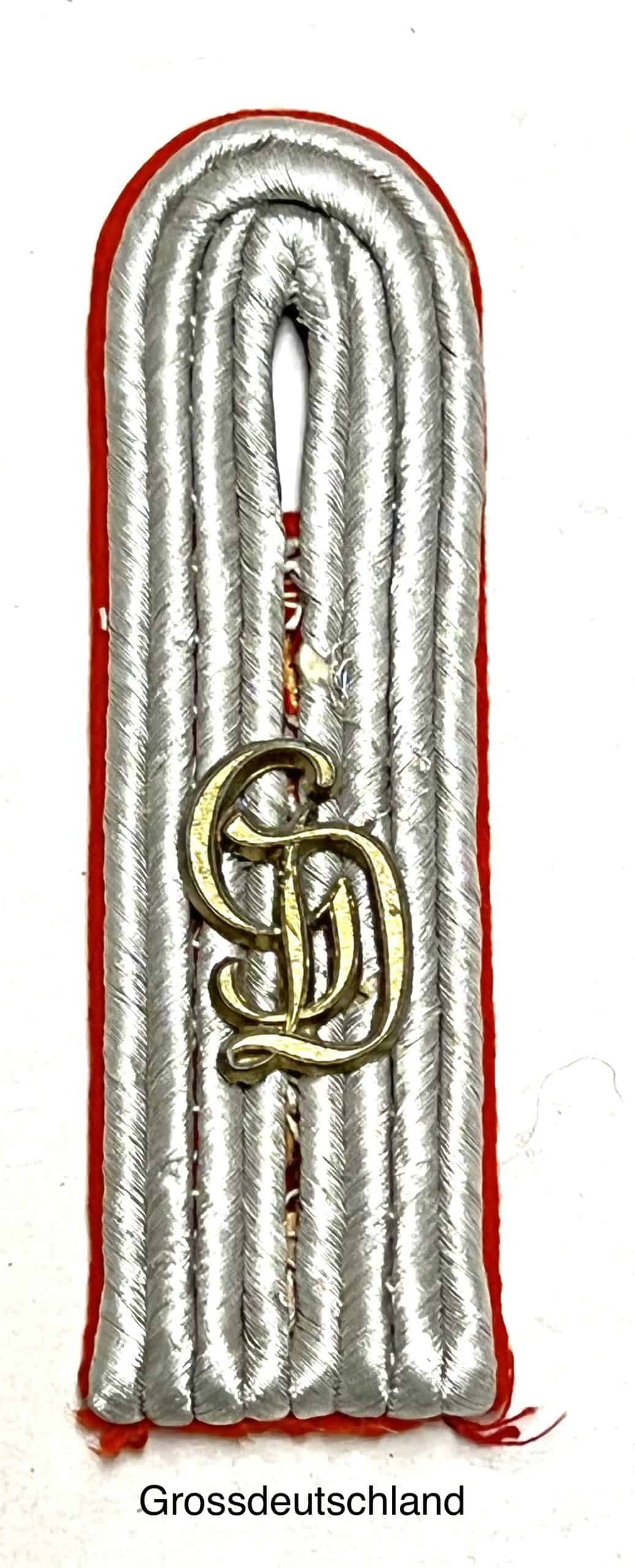 WW2 German Gross Deutschland Artillery Officer Shoulder Strap Single