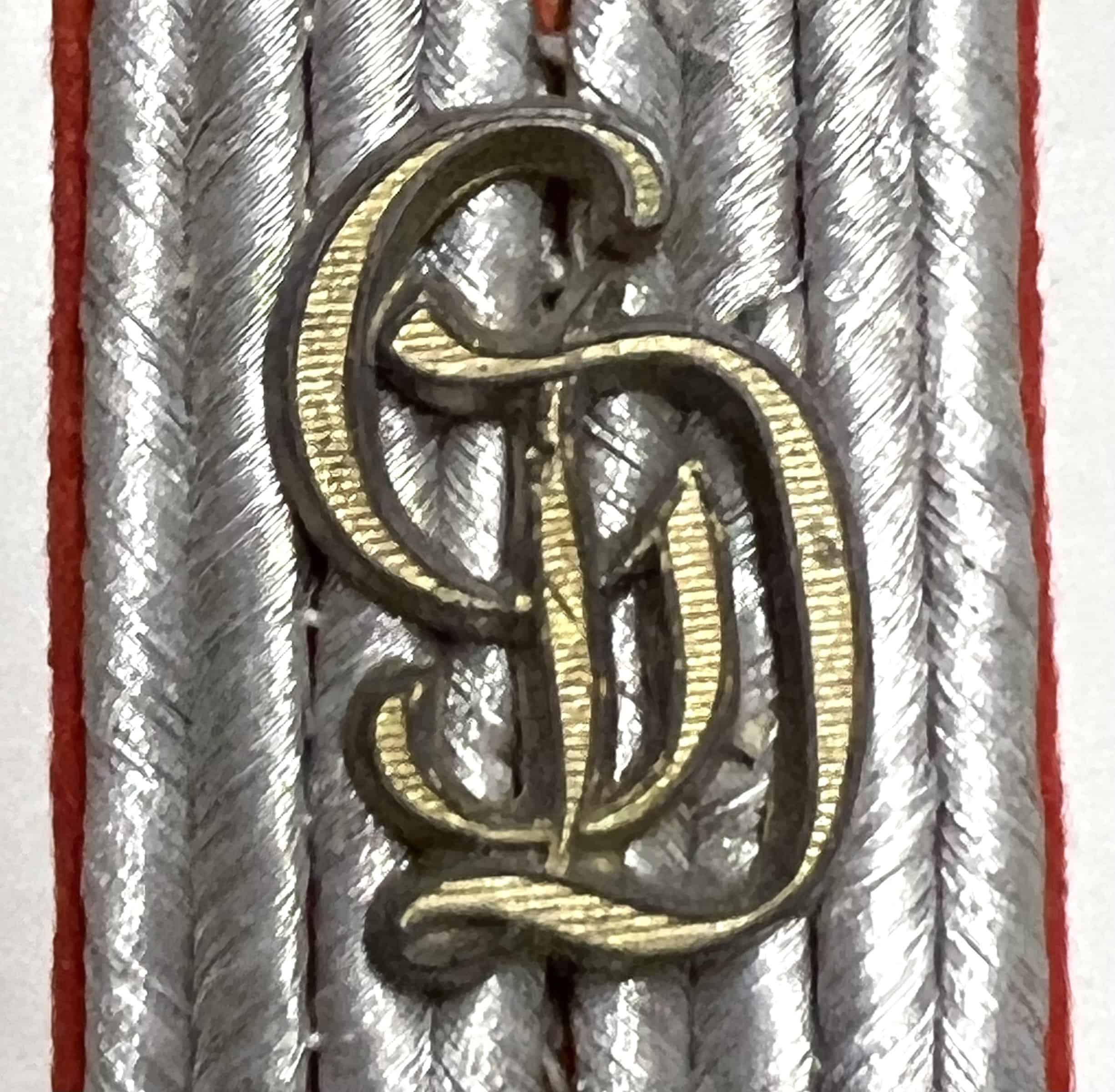 WW2 German Gross Deutschland Artillery Officer Shoulder Strap Single - Image 3