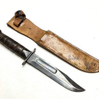 WW2 USMC KABAR Fighting Knife with BOYT 43 USMC Scabbard