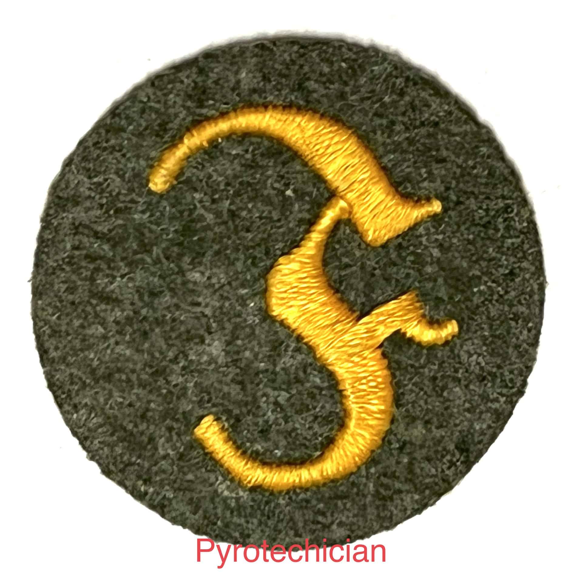 WW2 German Specialty Patch Pyrotechnician - Enemy Militaria