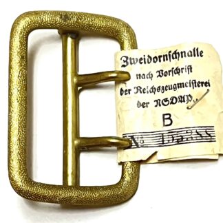 WW2 German Belt Buckle Political with RZM tag attached Gold Color
