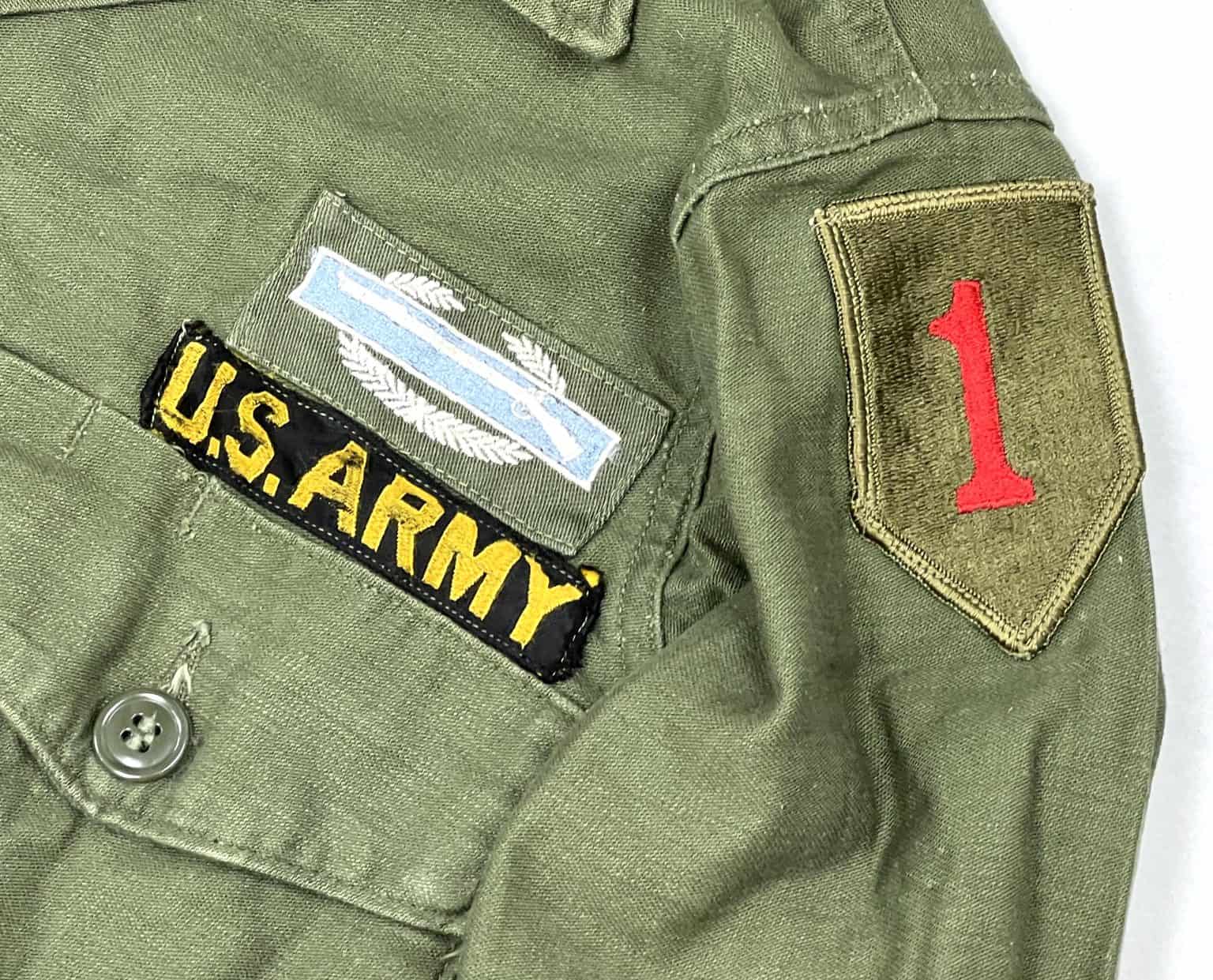 Vietnam US Army 1st Infantry Division Shirt Named with CIB - Enemy ...