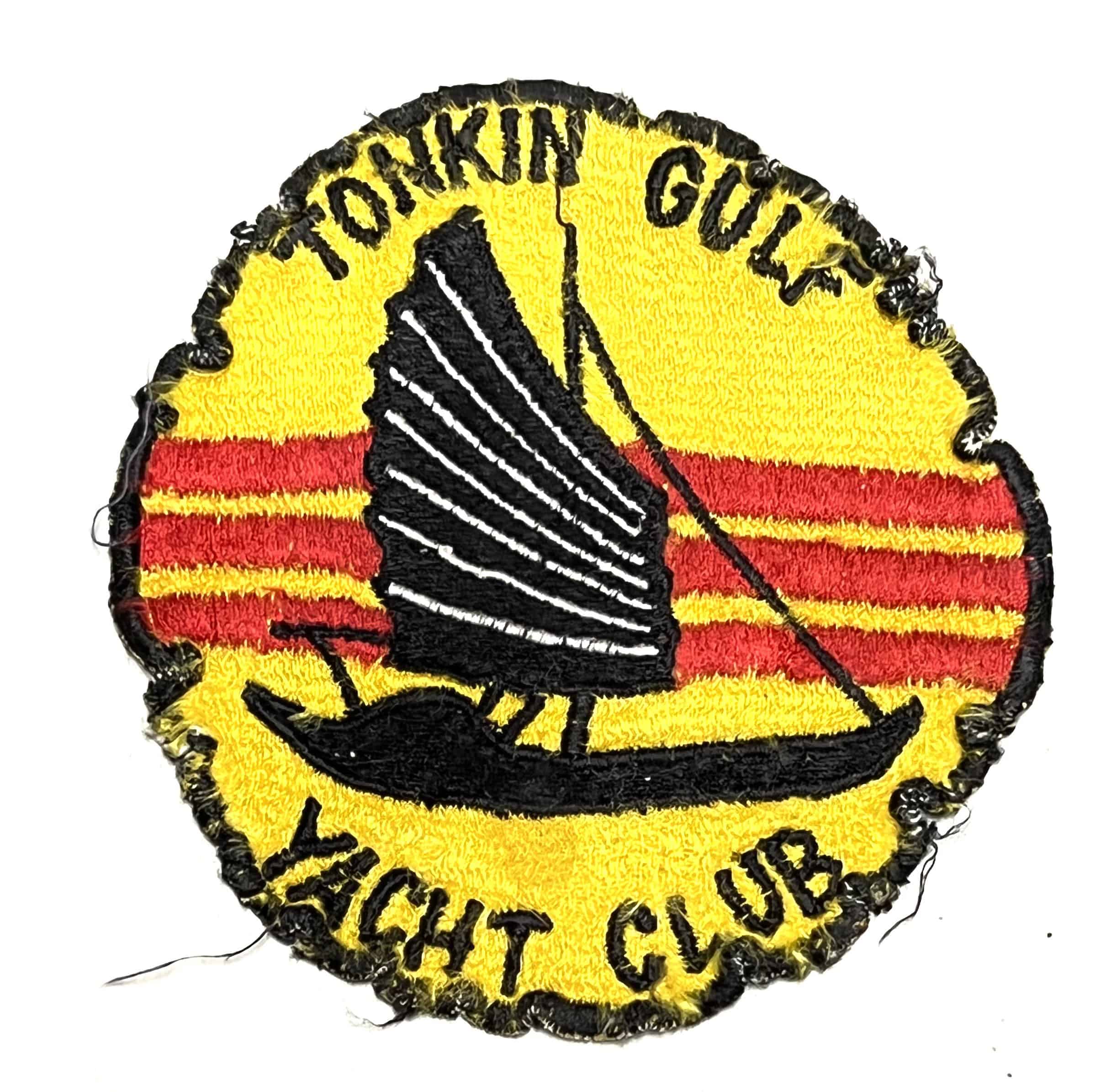 Vietnam Veteran Baseball Cap - Tonkin Gulf Yacht Club Logo, Black 100% Cotton Twill, Adjustable Velcro Closure