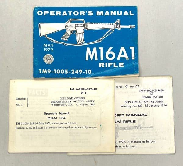 Vietnam US M16a1 Operator's Manual 1972 with Change 1 & 2 - Image 2