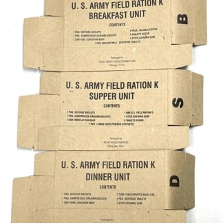 WW2 US K Ration Boxes Empty Breakfast Supper and Dinner