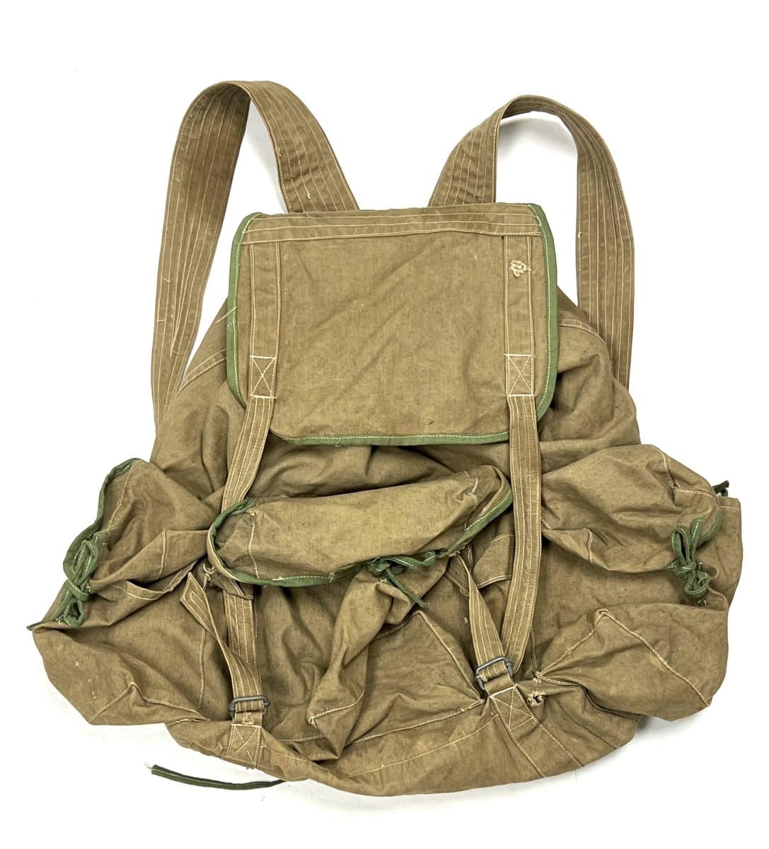 North Vietnamese Army Hanoi Made Rucksack Brown-Khaki with Green Trim ...