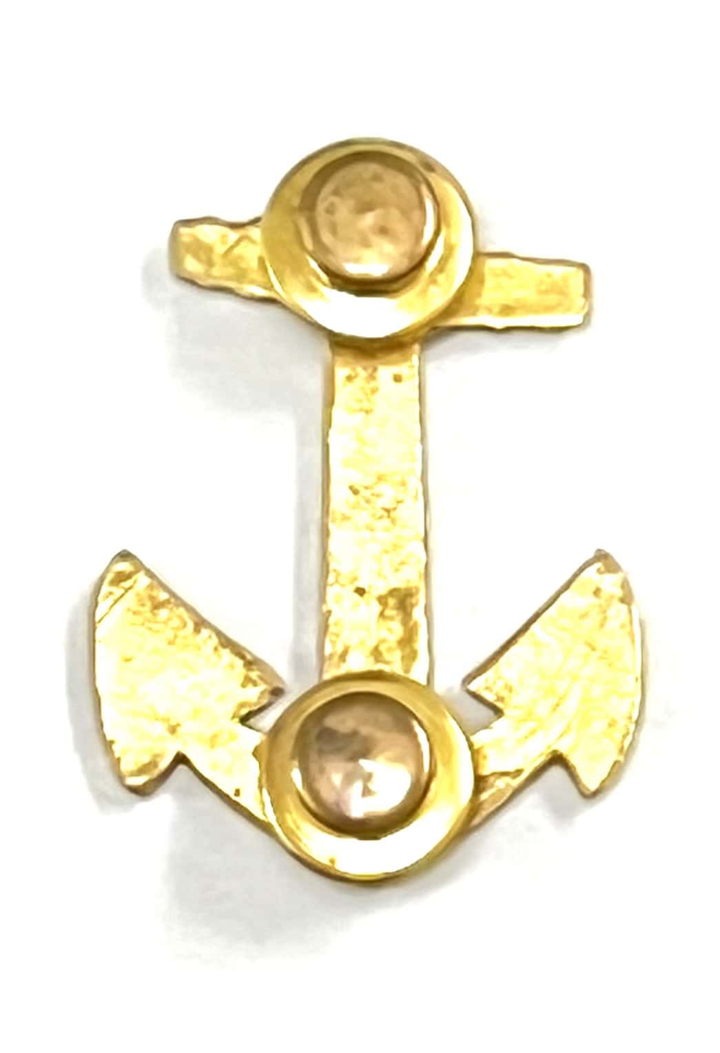 50s フランス海軍 真鍮アンカー小物入れ マルセイユ購入 WW2 Japanese Navy Sun Helmet Anchor Badge - Enemy Militaria