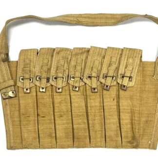 WW2 British Indian Made Commando 7 pocket Sten Magazine Pouch Excellent