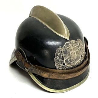 WW1 Imperial German Feuerwehr Lederhelm Pickelhaube Helmet