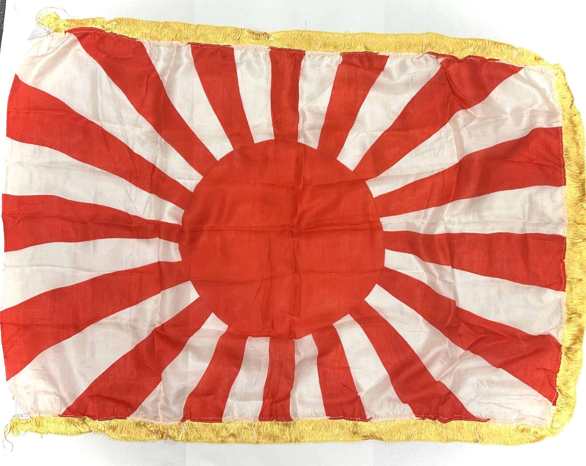 World War II Japanese Rising Sun Banzai flag with gold trim - Enemy ...