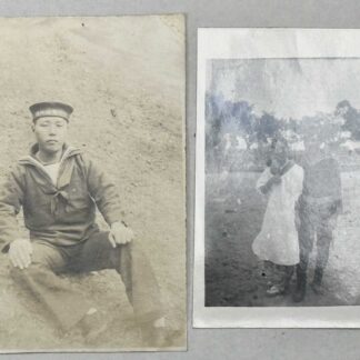 WW2 Japanese Navy Sailor Photographs Lot of Two