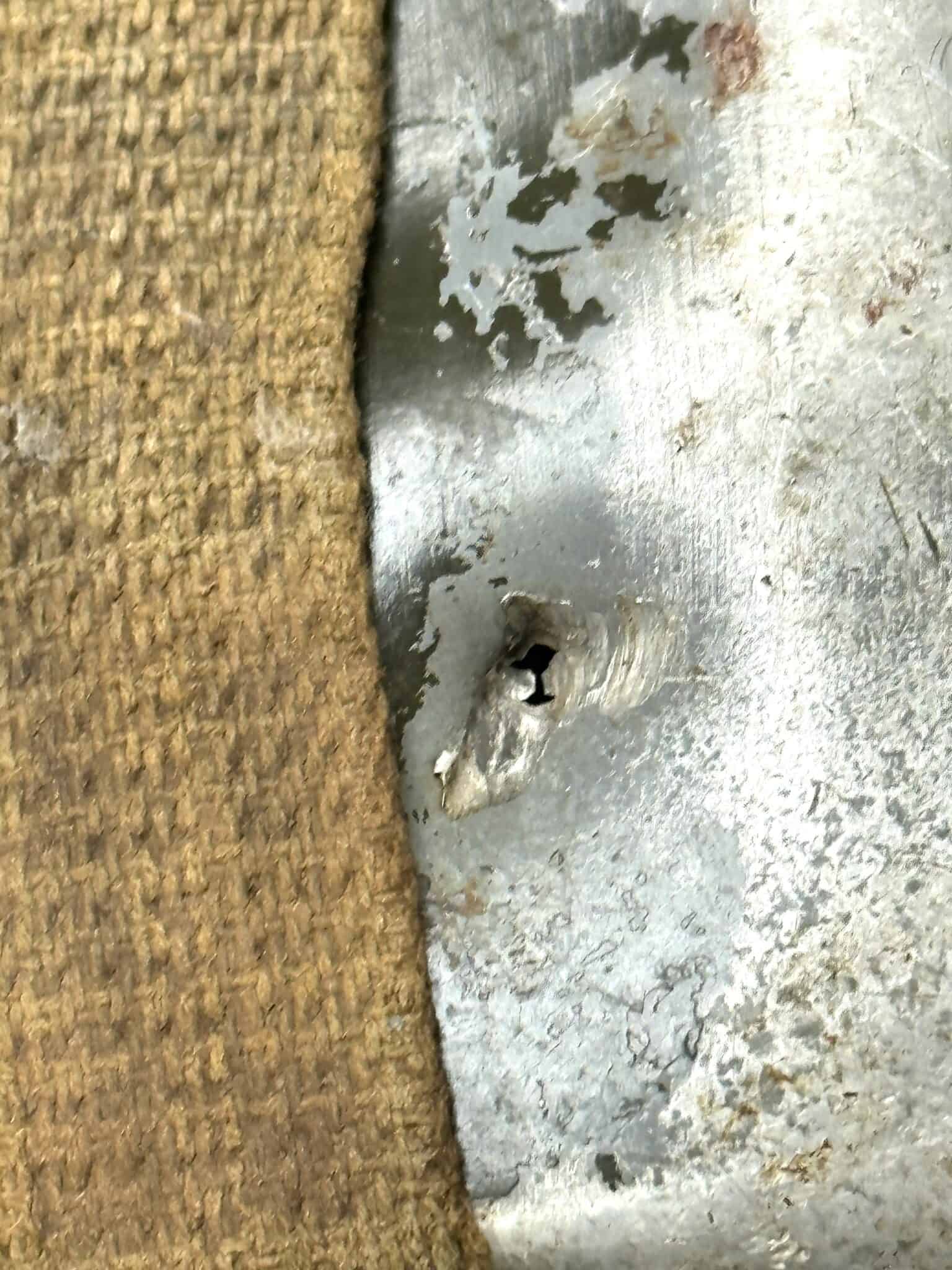 North Vietnamese Army Shrapnel Damaged Canteen with Harnes - Enemy