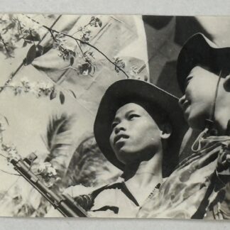 Viet Cong NVA Photograph with Flag, ChiCom AK47 & Camouflage Cape