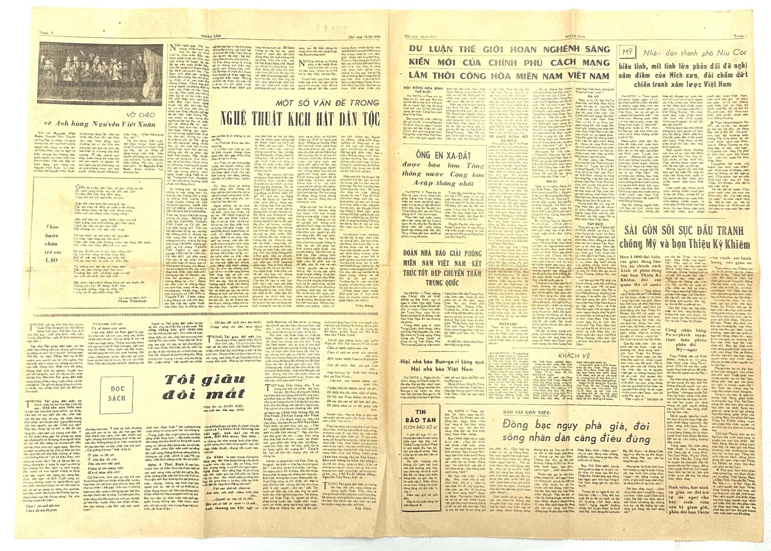 North Vietnamese Army Newspaper October 18, 1970 References Nixon - Image 4