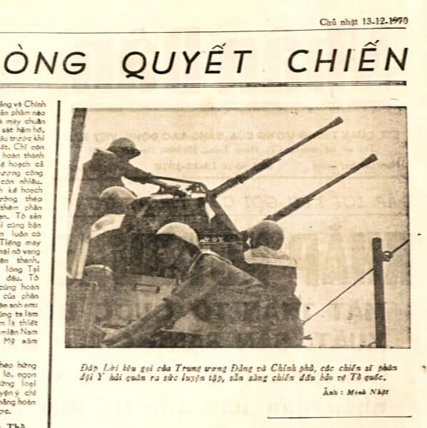 North Vietnamese Army Newspaper December 13, 1970 Anti-Aircraft